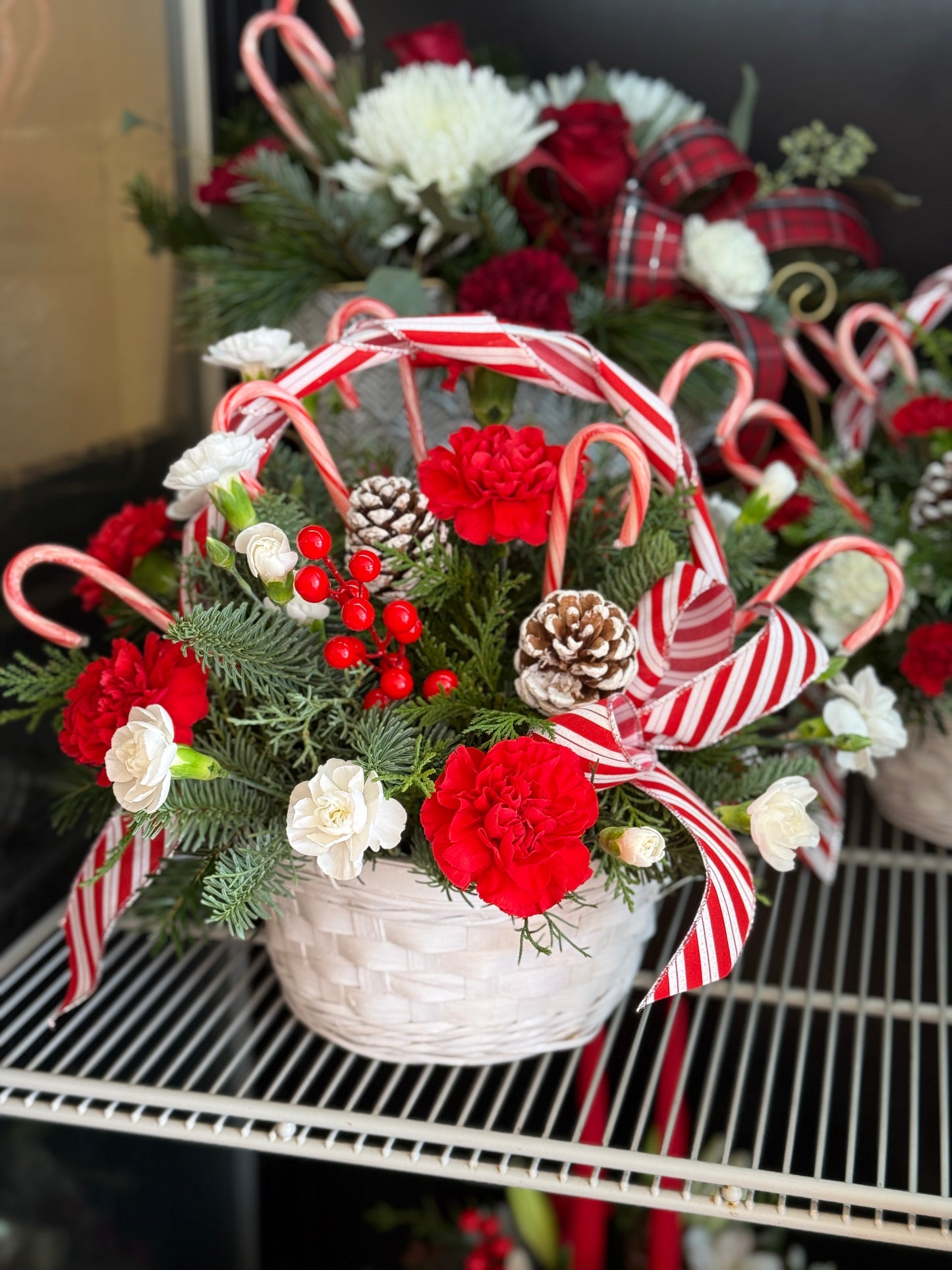 Candy Cane Christmas Basket