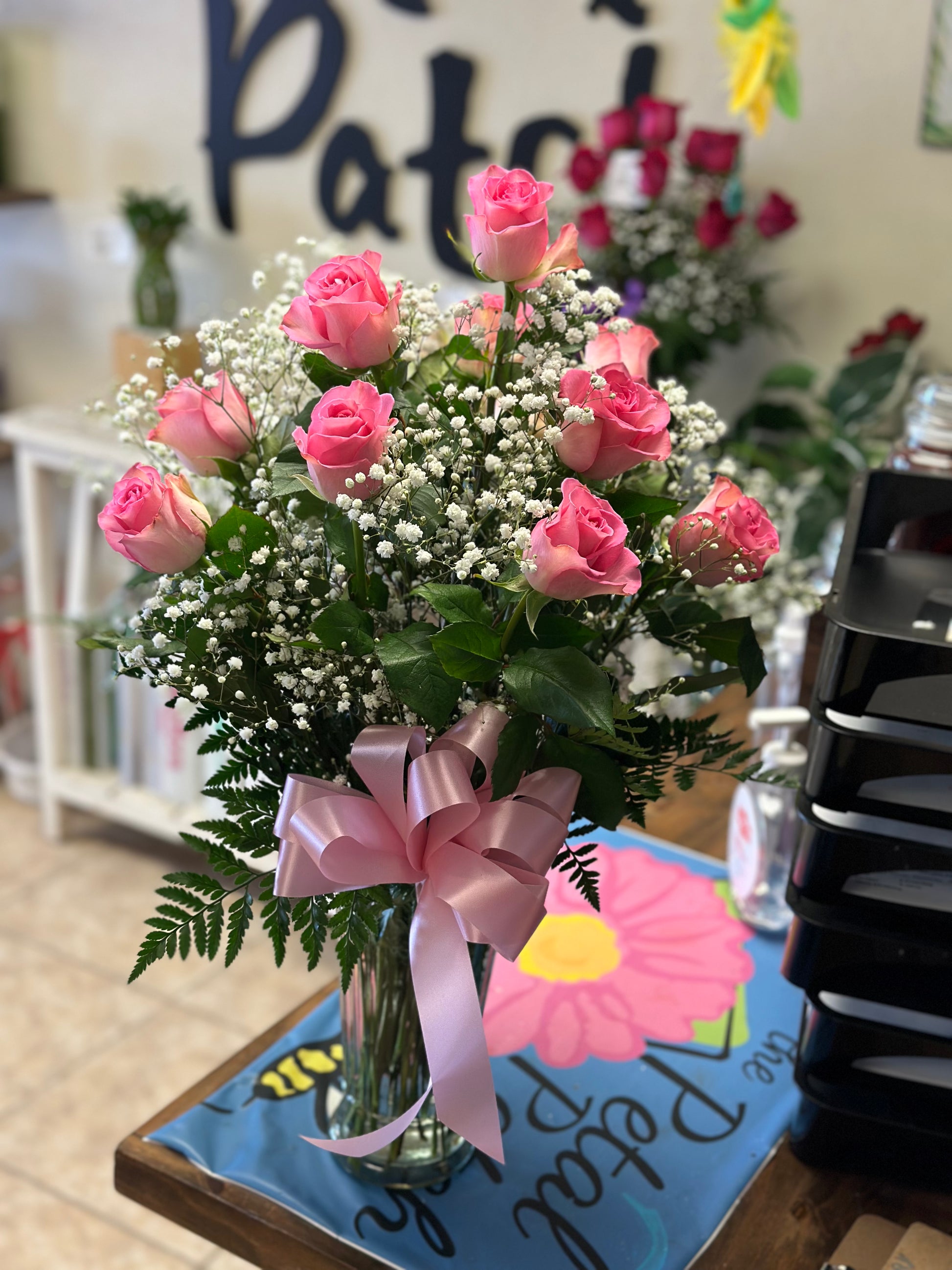Pink Roses Classic Classic Dozen Pink Roses – The Petal Patch